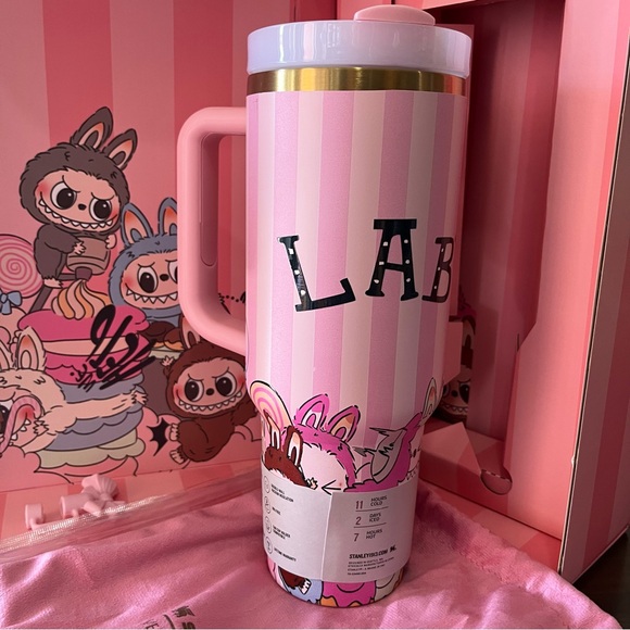Stanley LoveShackFancy Labubu 40oz Quencher Triple Collab Limited New Box - Picture 5 of 11